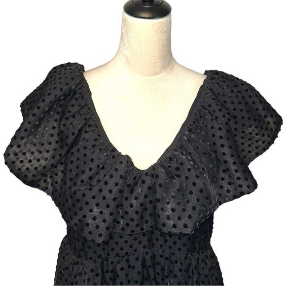 Ganni Black Textured Mini Dress - Picture 9 of 15